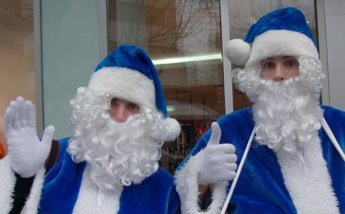 blue santas