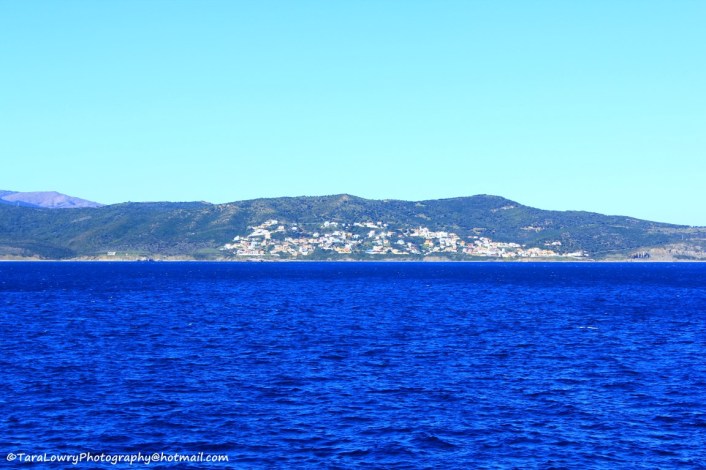 Speaking of blue...this is the view coming over from Spain  on the ferry. 
